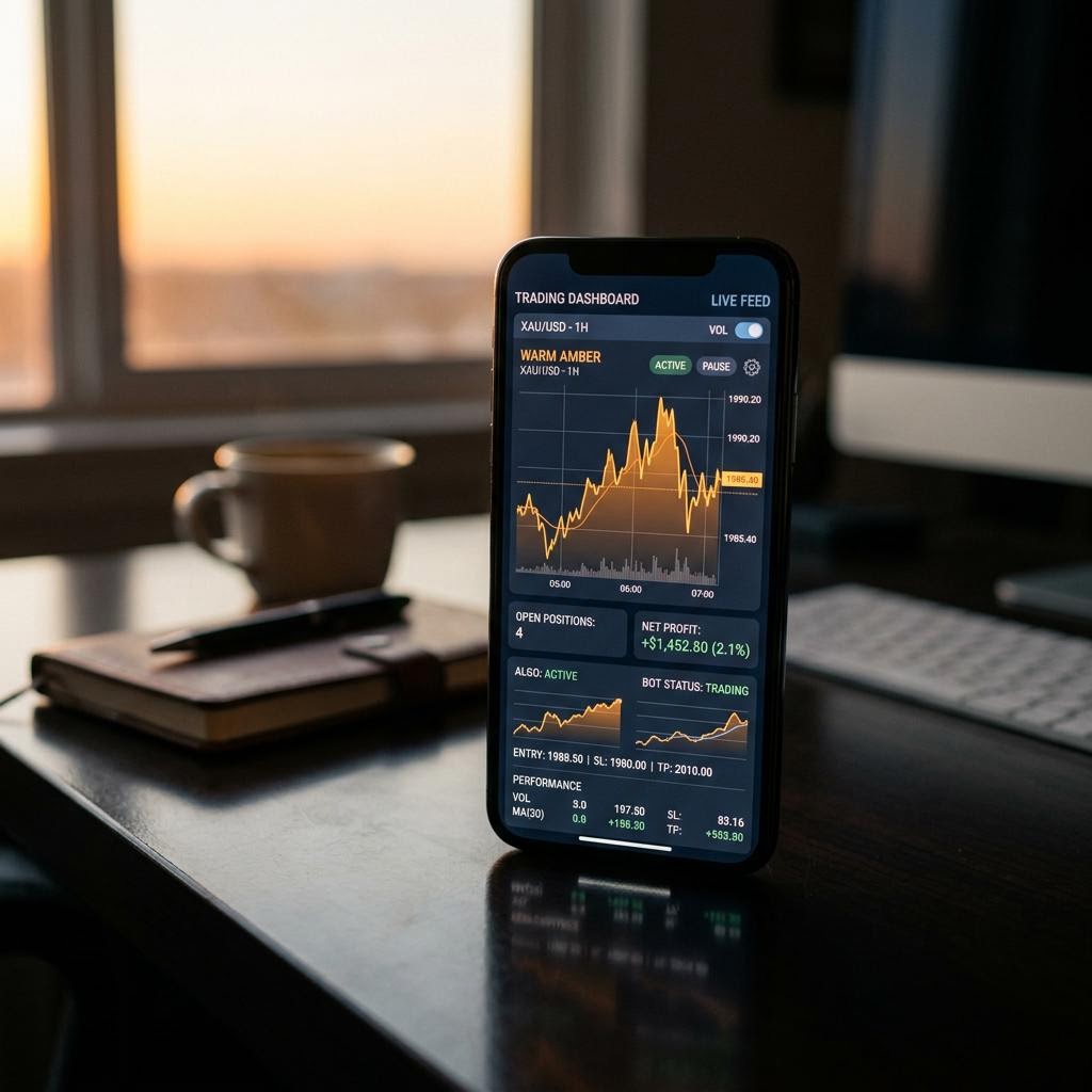 Panel de control de Fuerovalía plataforma de trading con IA en móvil